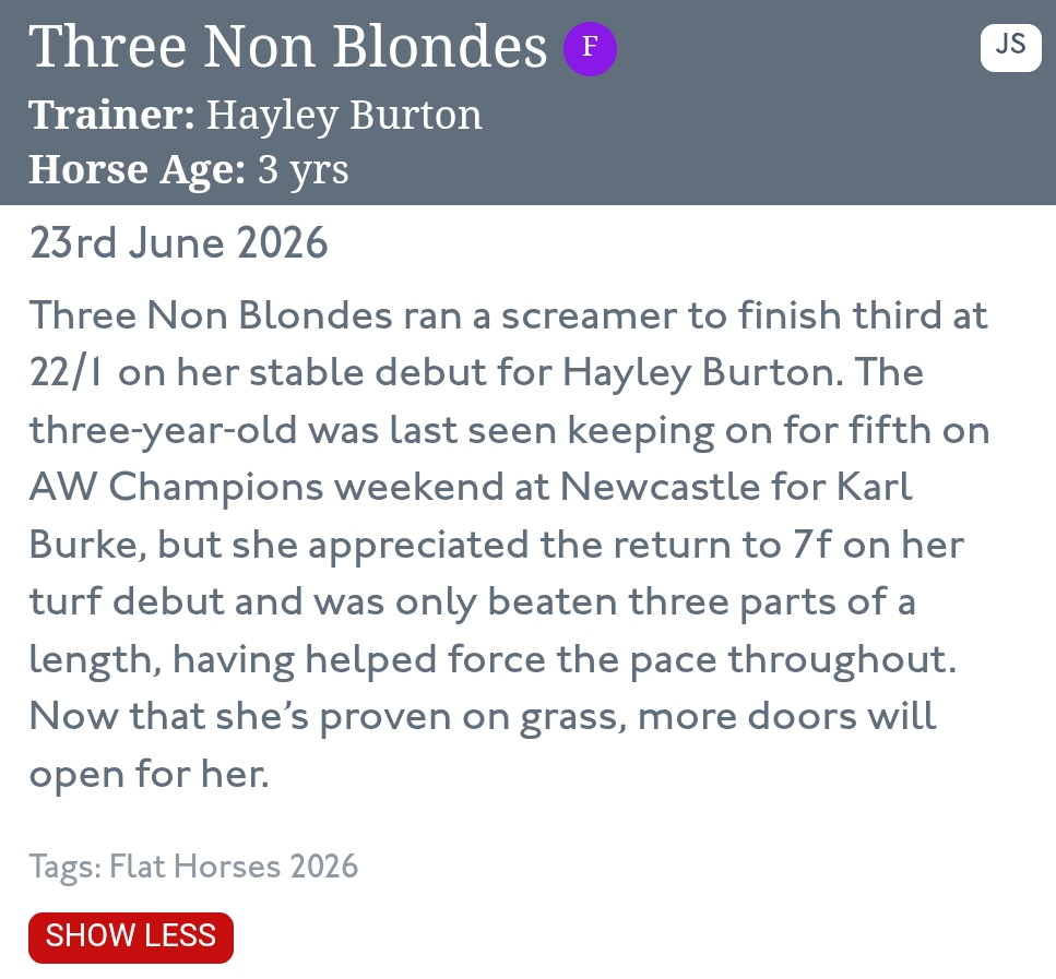 The Racehorse Database: Season - Image 4