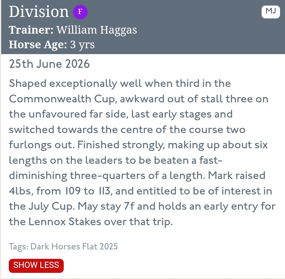 The Racehorse Database: Season - Image 9