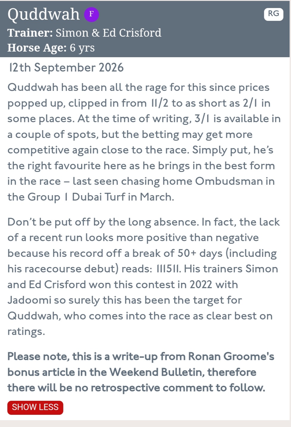 The Racehorse Database: Season - Image 18