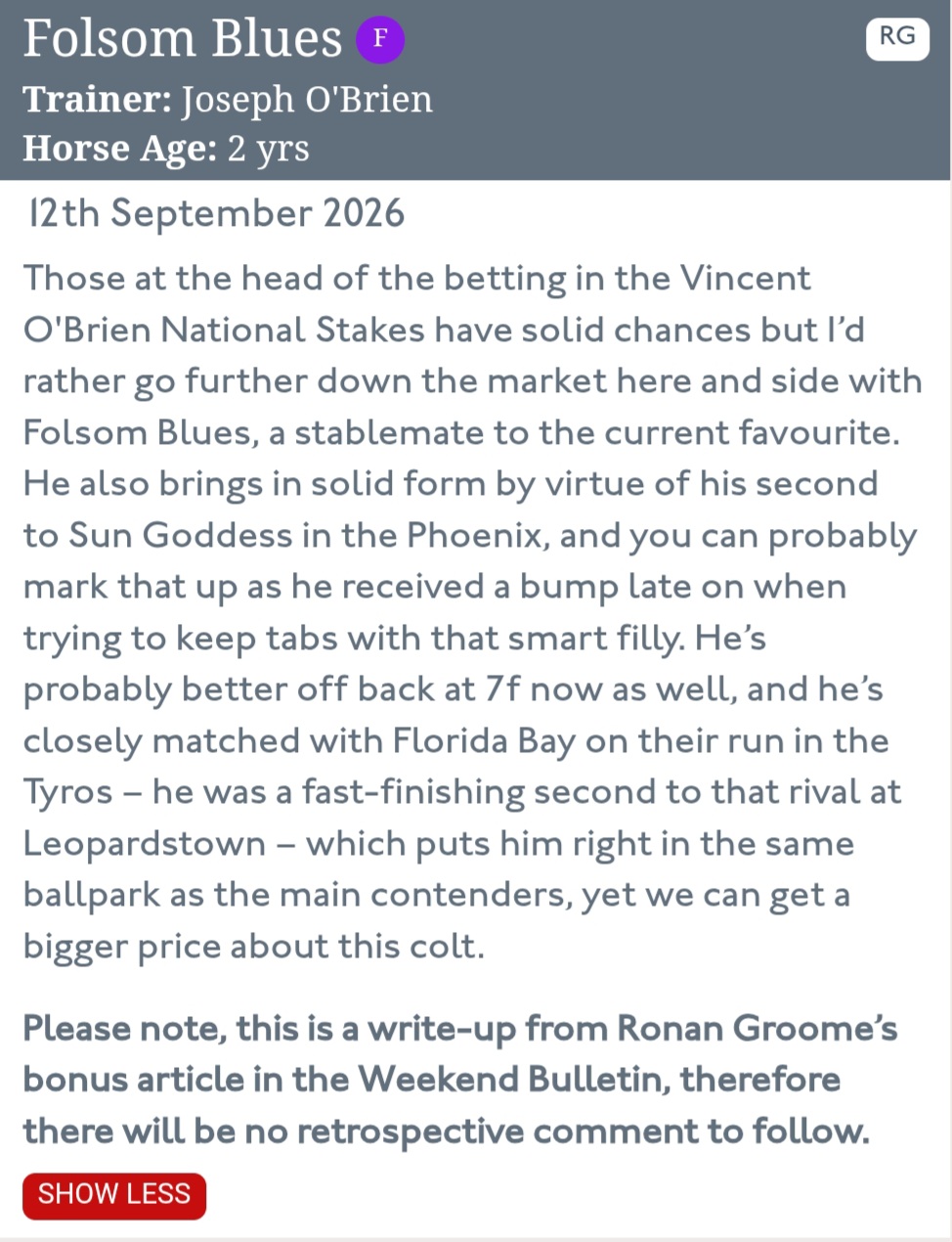 The Racehorse Database: Season - Image 17